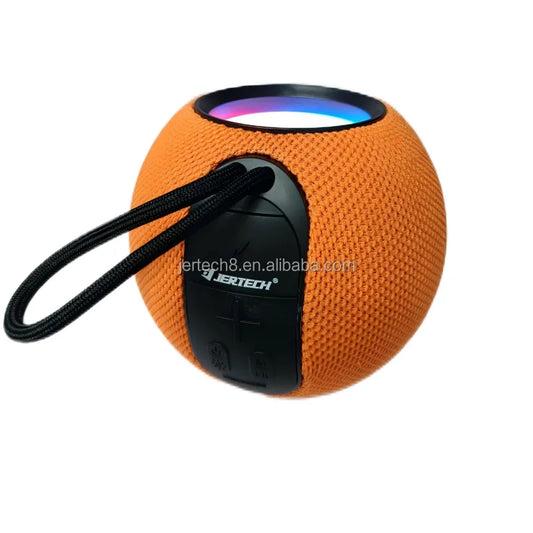 Bluetooth Speaker -VN131 Jertech Fabric Art 500mAh 8H RGB Light Waterproof Soundbox Portable Wireless BT5.1 4in TF Card Play Mini Subwoofer Speaker