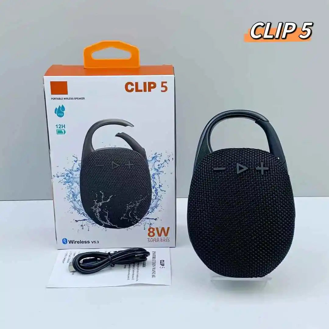 Bluetooth Speaker -Clip5 Mini Portable Wireless BT Speaker 5W Bass Outdoor Sport Speaker Home Gift Clip4 Mini Boombox Speakers With Hook
