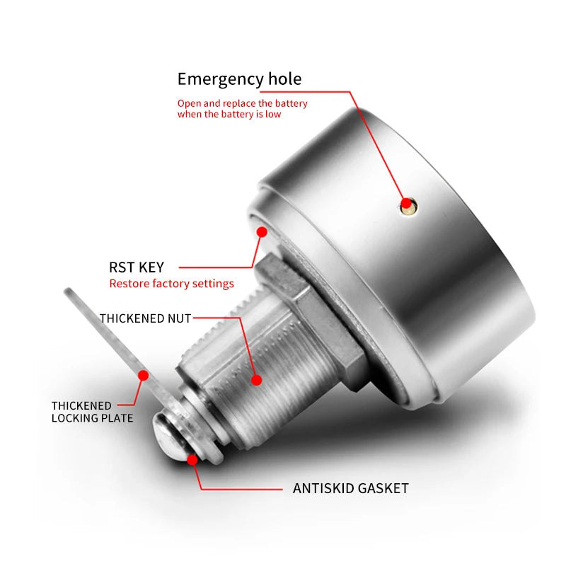 Fingerprint Head Furniture Lock Cam Lock Installation File Cabinet Bedside Cabinet Intelligent Fingerprint Lock Semiconductor Tidesmit