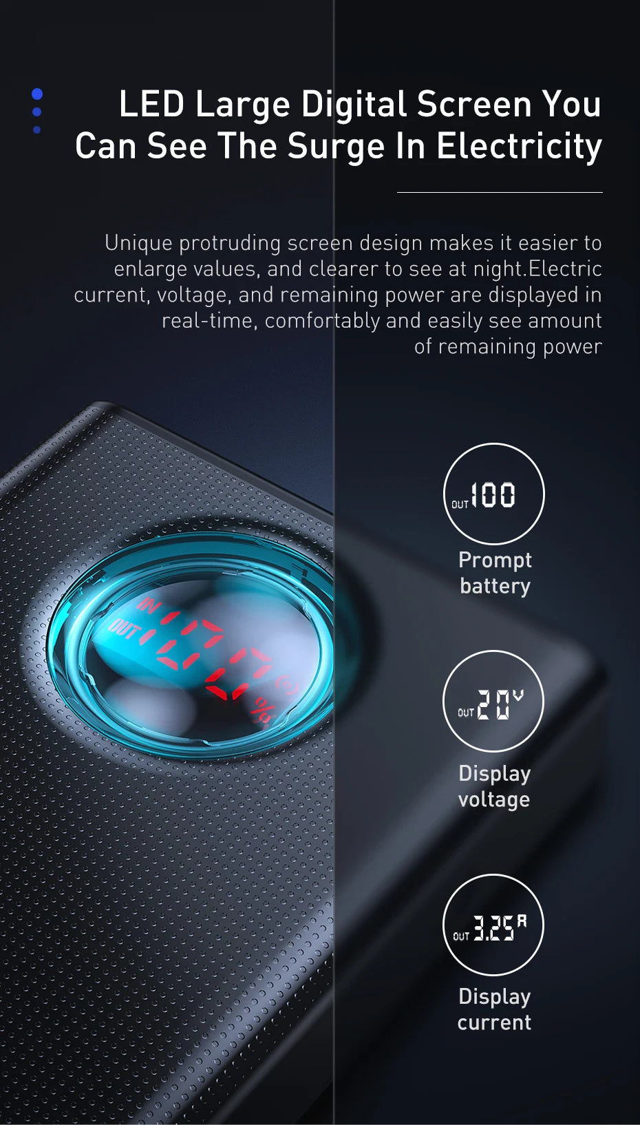 65W 30000mAh Portable Charger - PD Fast Charging Laptop Battery Pack Tidesmit