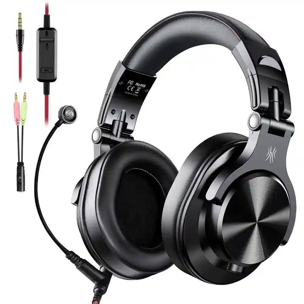 Wired Over-Ear Headphones with Mic - Studio Monitor Stereo Sound Tidesmit