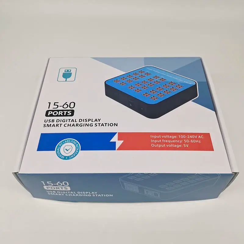 Best Seller 300w 60ports Usb Multiple Phone Charging Station Multi-function Multi-port Charger for Mobile and Watch Charger Tidesmit