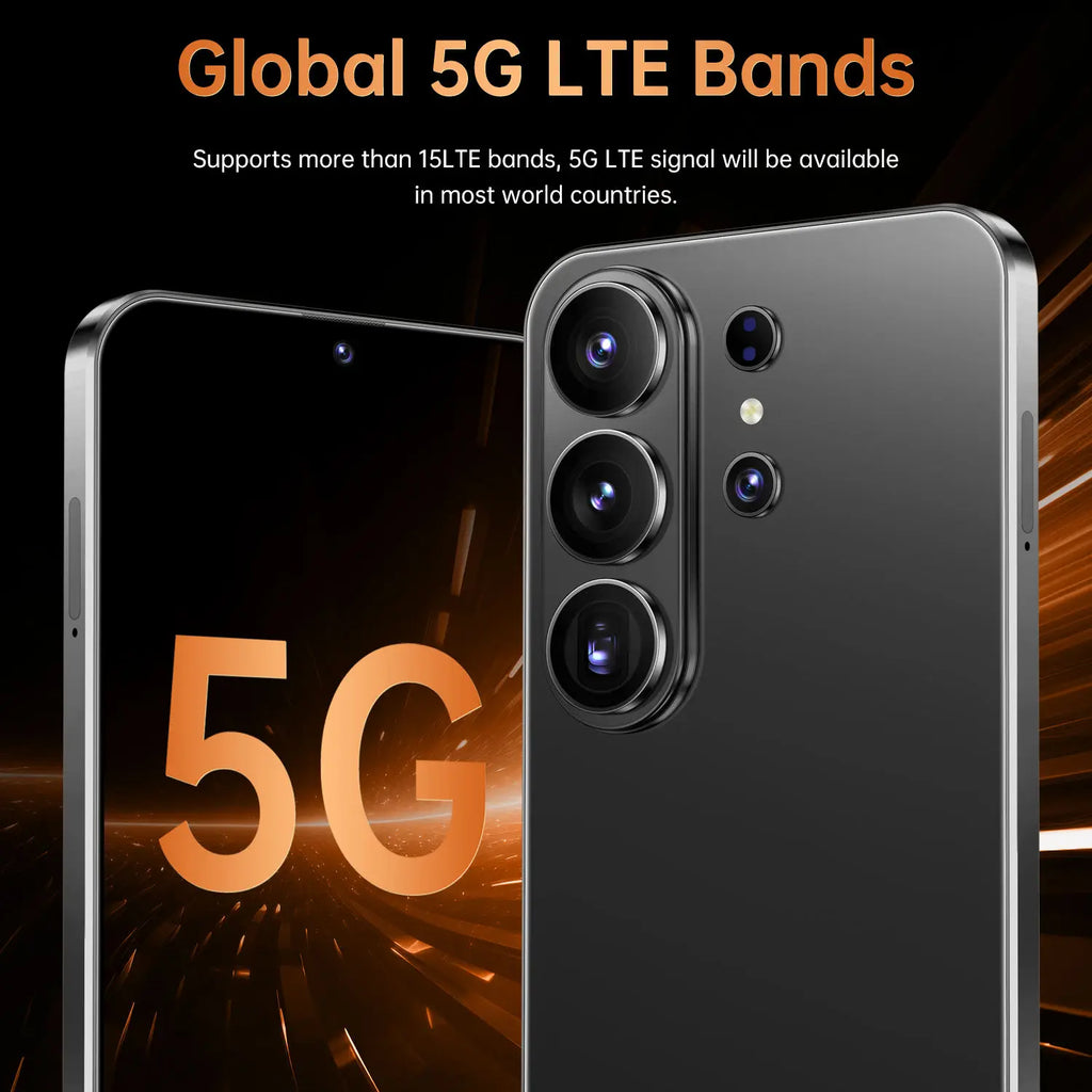 Tidesmit S25 Ultra 6.8 inch 5G smartphone with 22GB RAM and 2TB storage in sleek premium design.