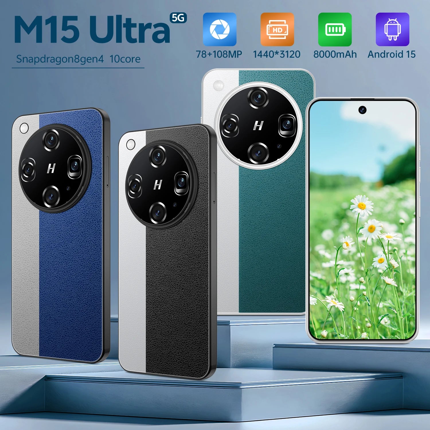 5G Smartphone 7.3 Inch 1TB Dual SIM Android 16GB RAM | Tidesmit Tidesmit