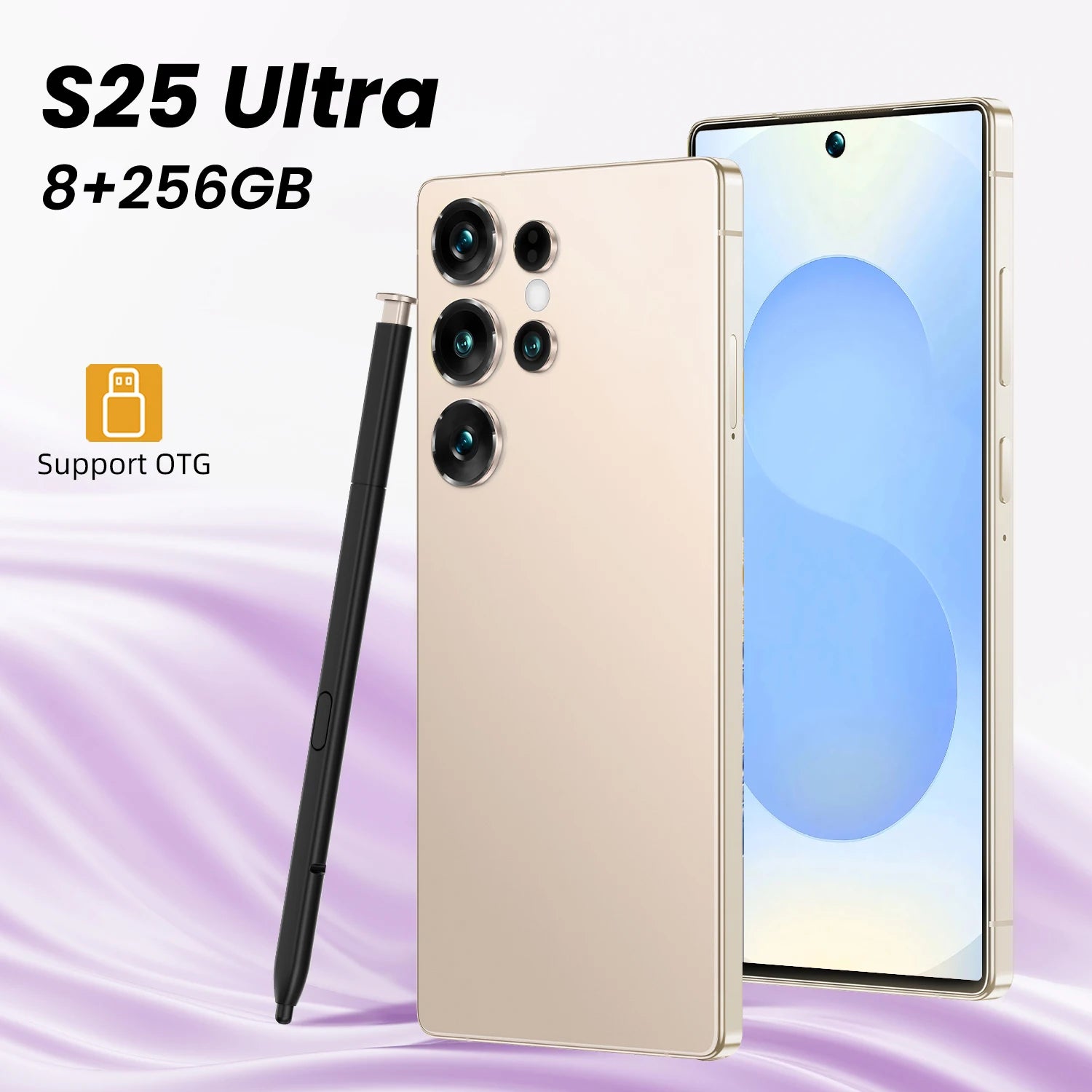 2025 New Design S25 Ultra 8GB+256GB 5G Smart Phone 7.3-Inch 48MP+108MP  10 Android 14 Smartphone - Tidesmit