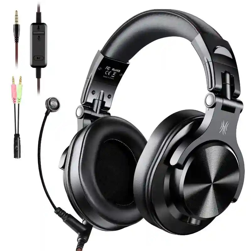 Wired Over-Ear Studio Headphones with Integrated Microphone Tidesmit
