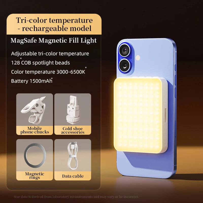 K25 Magnetic Led Fill Light for Mobile Phone 4W Brightness Selfie Studio Photography Video Clip for Photos & Videos Photography Tidesmit
