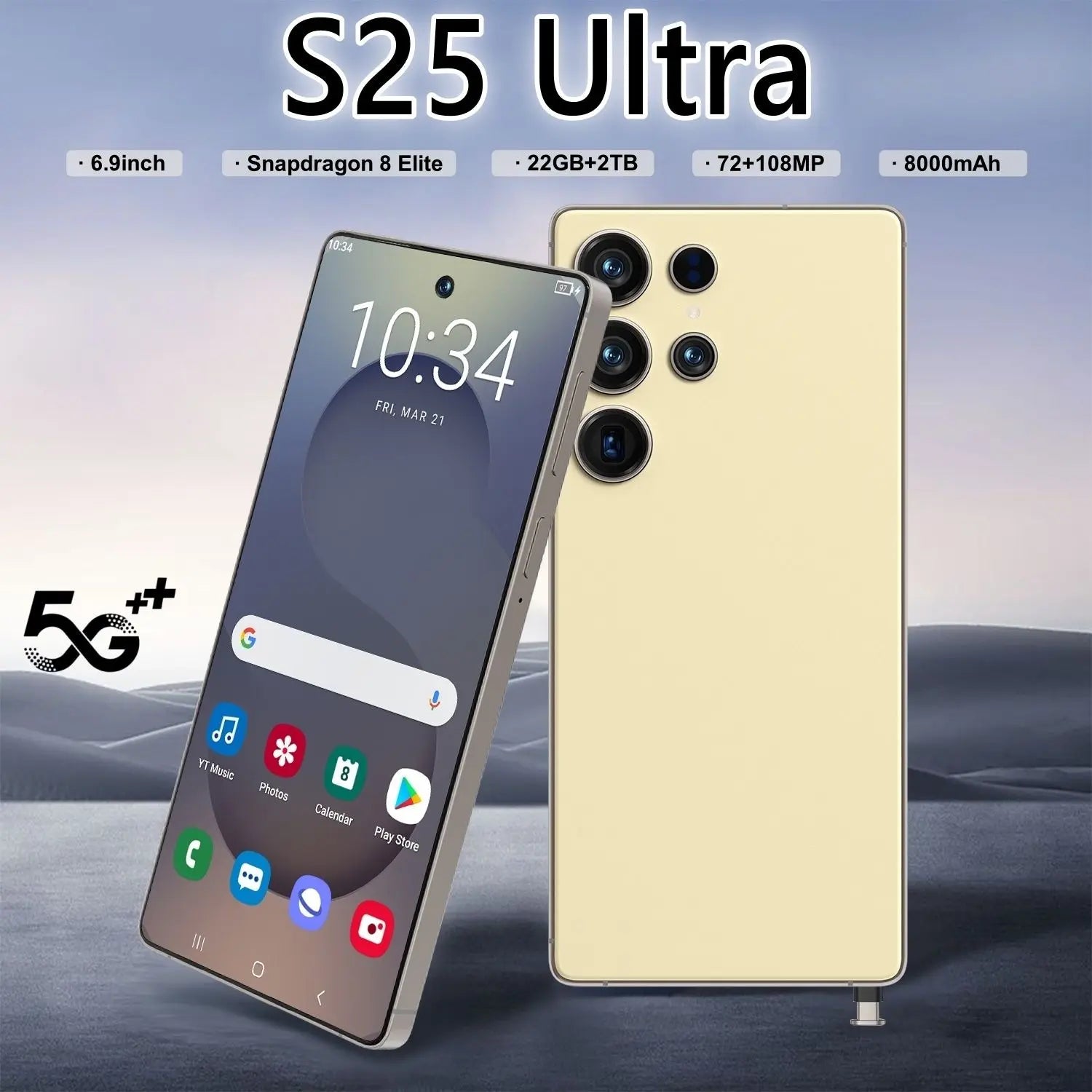S25 Ultra 5G Smartphone 22GB RAM 1TB Storage - Dual SIM Tidesmit