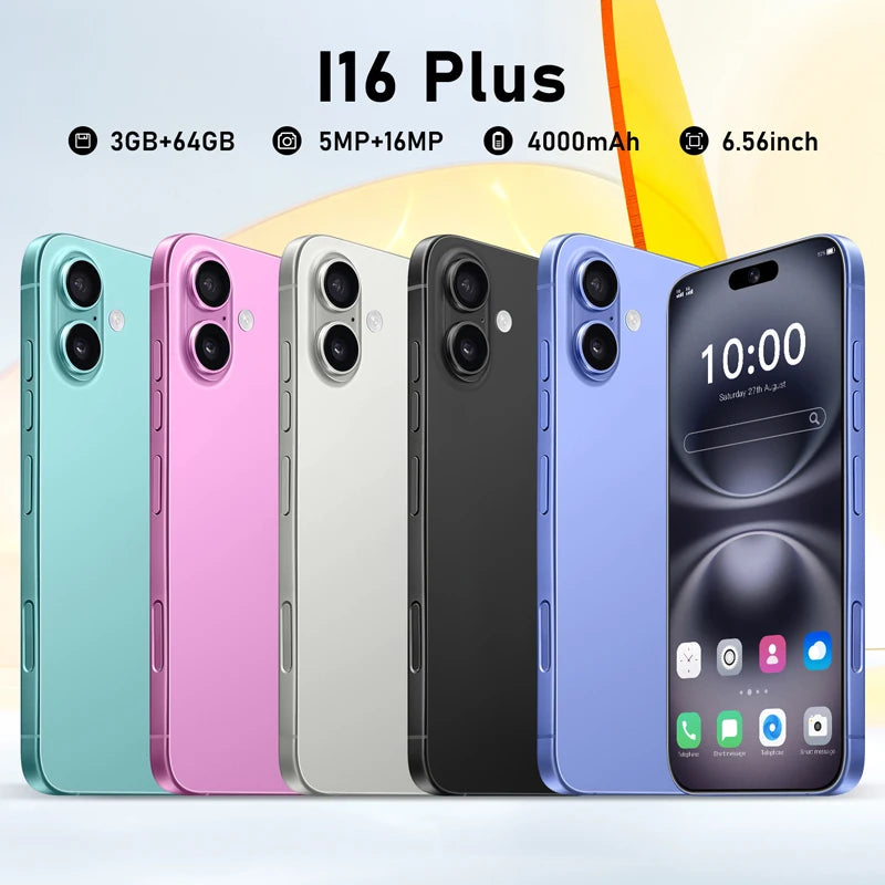 2025 New Android Low Price Unlocked I16 Plus Smart Phone Original Unlocked Celular Unlocked Mobile Phone - Tidesmit