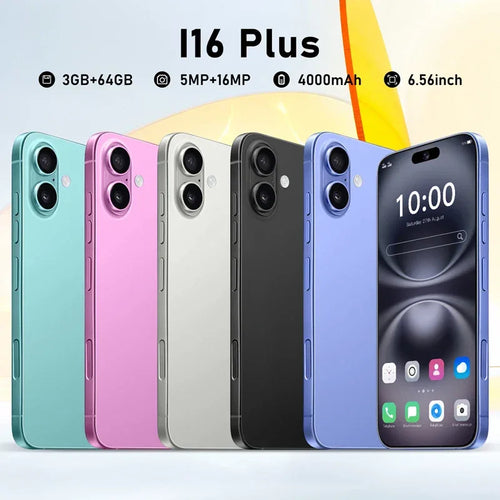 2025 New Android Low Price Unlocked I16 Plus Smart Phone Original Unlocked Celular Unlocked Mobile Phone - Tidesmit