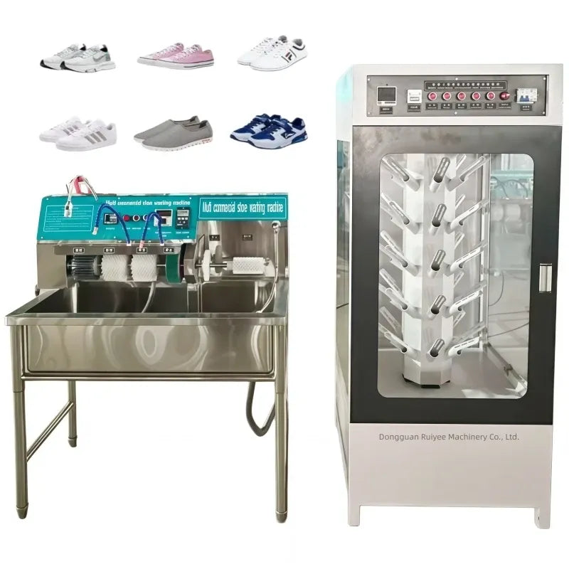Stainless Steel Commercial Shoe Washer and Dryer with Five Brushes