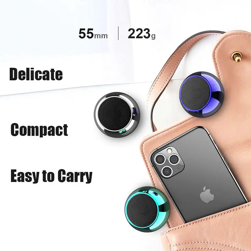 Bluetooth Speaker -Hot Selling M3 Tws Super Mini Speaker Colorful Outdoor Portable 3D Round Small Loud Bass Wireless Bt Speaker