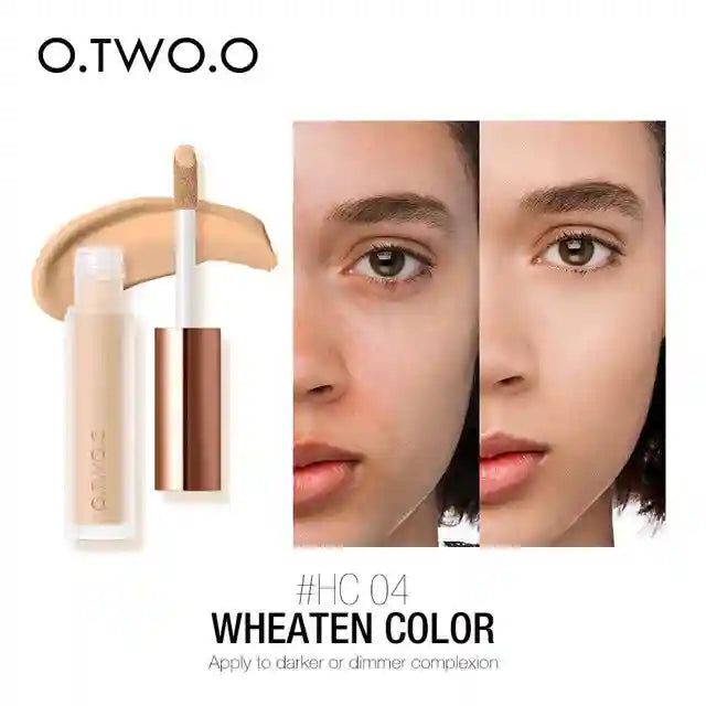 Tidesmit O.TWO.O liquid face concealer swatch showing full coverage waterproof long lasting makeup texture detail