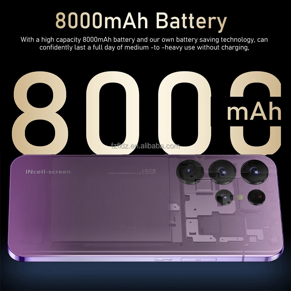 Tidesmit S24 Ultra 5G smartphone with 7.3-inch HD screen 16GB RAM and 1TB storage unlocked Android mobile