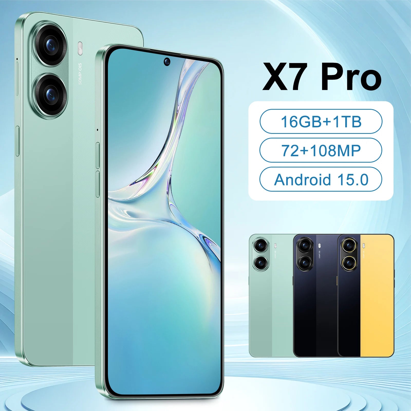 Tidesmit 5G Smartphone: 16GB RAM, 1TB Storage & 108MP Camera Green 16g 1TB Tidesmit