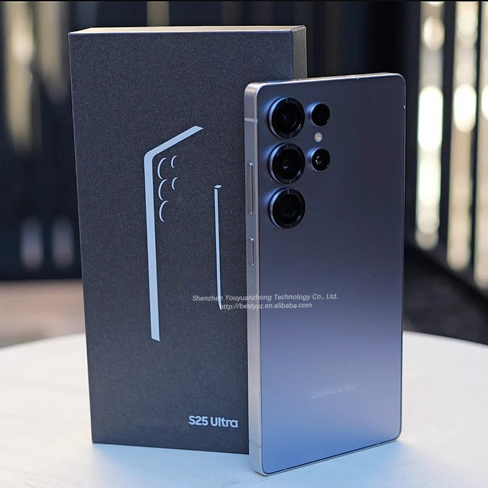 Close up view of Tidesmit S25 Ultra smartphone frame showing metallic finish, precision buttons and USB-C port.