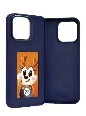 2024 New Designer Nfc Smart E Ink Screen Display Mobile Phone Case Cover for Iphone 15 Pro Max Diy Cases 14/13 Blue Corrugated Box Tidesmit