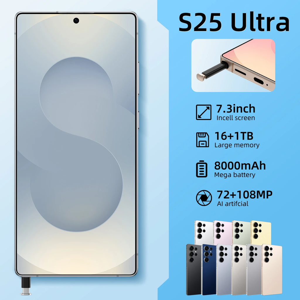5G Smartphone 7.3 Inch AMOLED Display 1TB 16GB RAM Unlocked Phone Tidesmit