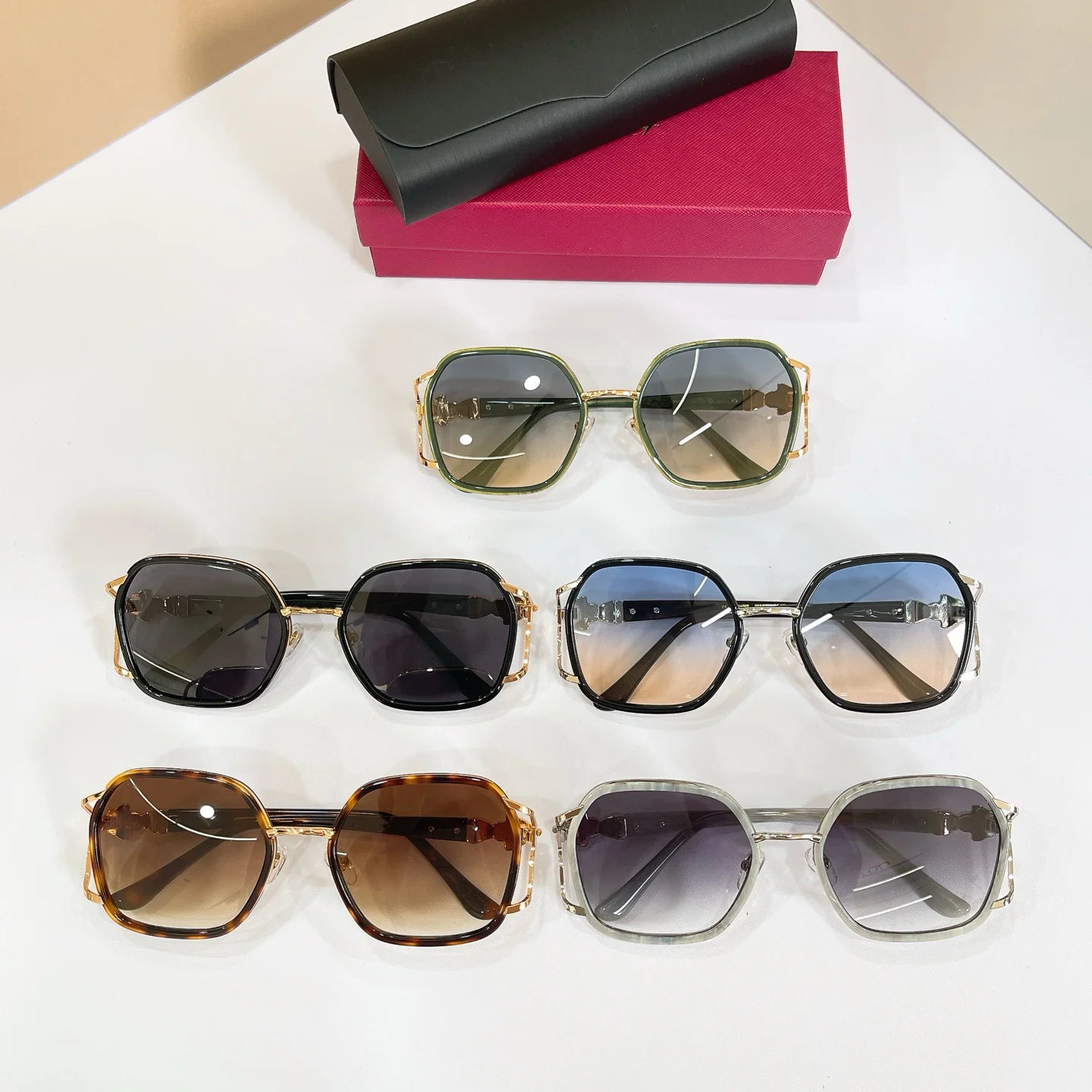2026 Men's Fashion Running Sunglasses  Luxury Designer Metal-Frame Shades