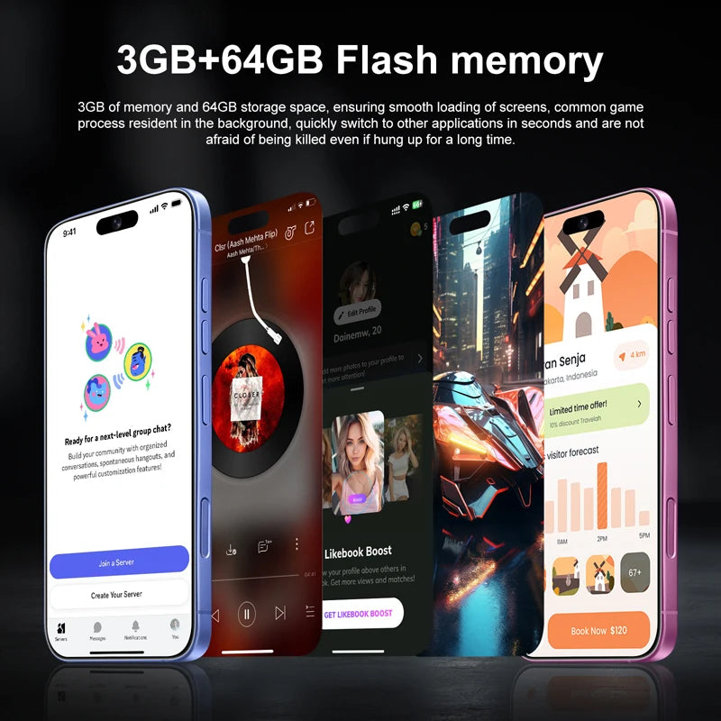 2025 New Android Low Price Unlocked I16 Plus Smart Phone Original Unlocked Celular Unlocked Mobile Phone - Tidesmit