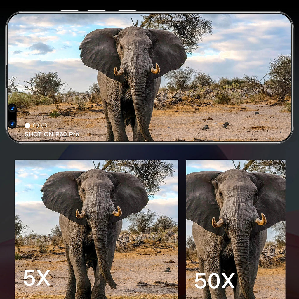 New P60 Pro 7.8 Inch 10 Core Smart Phone 16GB+512GB 4K HD GPS Navigation 5G Android SmartPhone 40+48MP Game Mobile Phone - Tidesmit