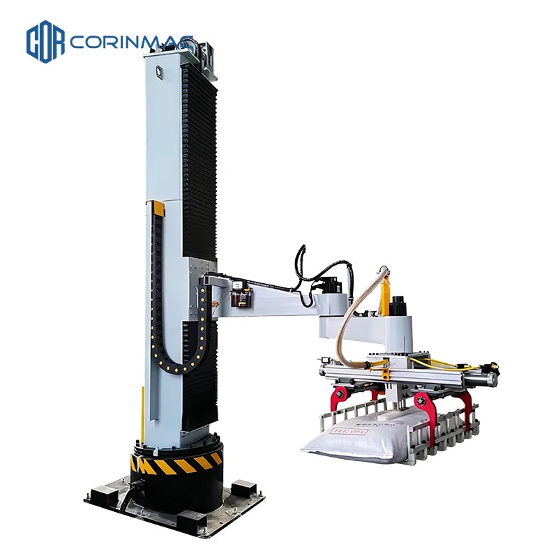 CORINMAC Automatic Pneumatic Robot Pallet Gripper Glue Dispensing Palletizer with Paper Packaging Programming & Price