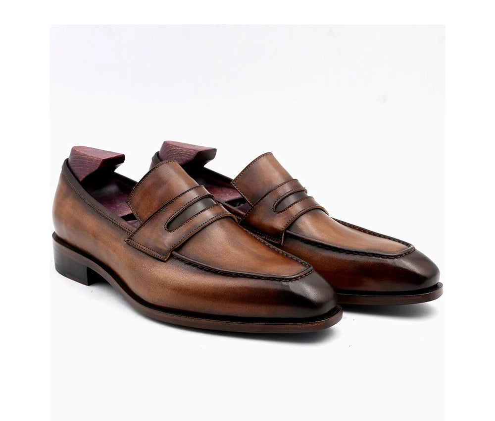 Special Offer Size 42 Luxury Office Shoes Goodyear Handmade Penny Loafers Wedding Party Shoes Blake Oxford Men's Dress Shoes