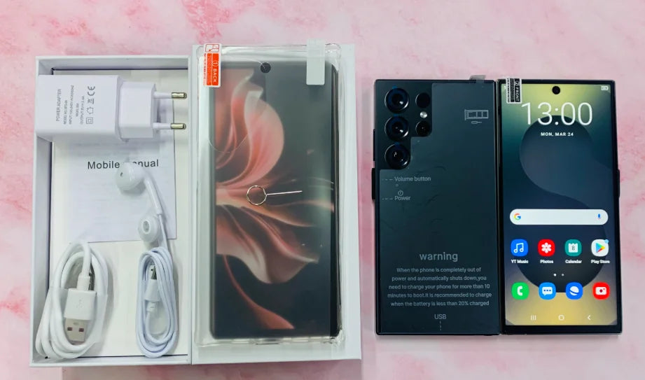 S25 Ultra 5G Smartphone: 22GB RAM, 2TB Storage, Unlocked Mobile Black 22G+2TB Tidesmit