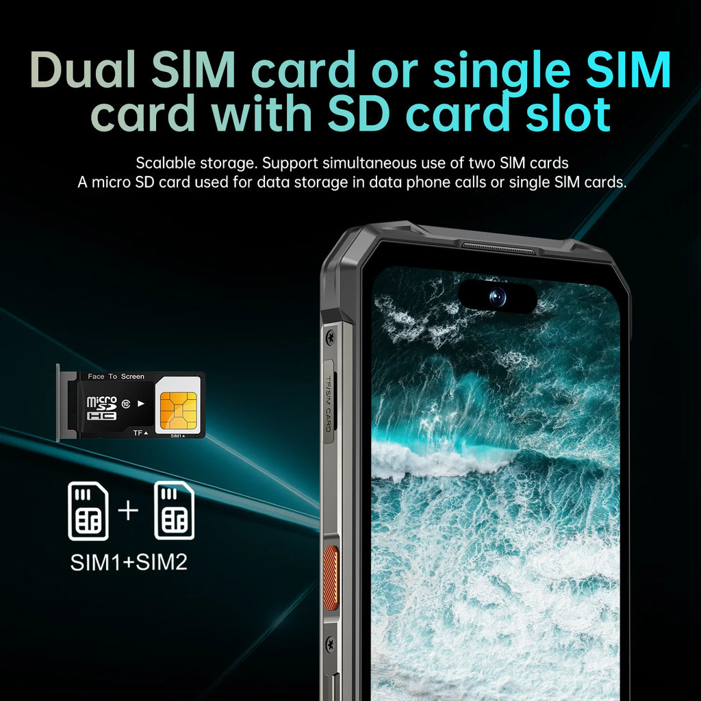 Tidesmit X27 Ultra 7.3 inch 5G smartphone with 12GB RAM, 1TB storage, waterproof design, and NFC in sleek finish.