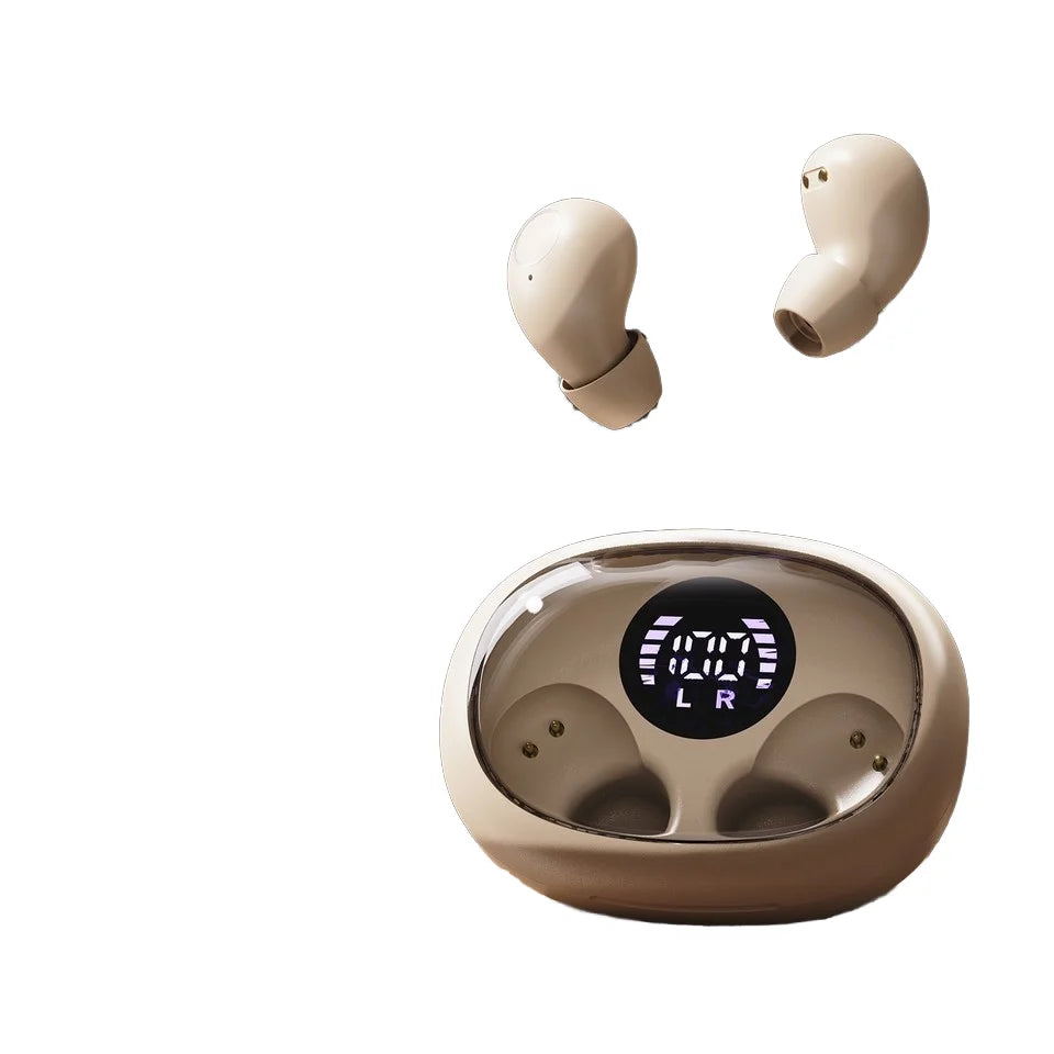 Mini Wireless for Bluetooth Earbuds Long Battery Life Noise Cancelling LED for Sleep/Work In-Ear Tidesmit