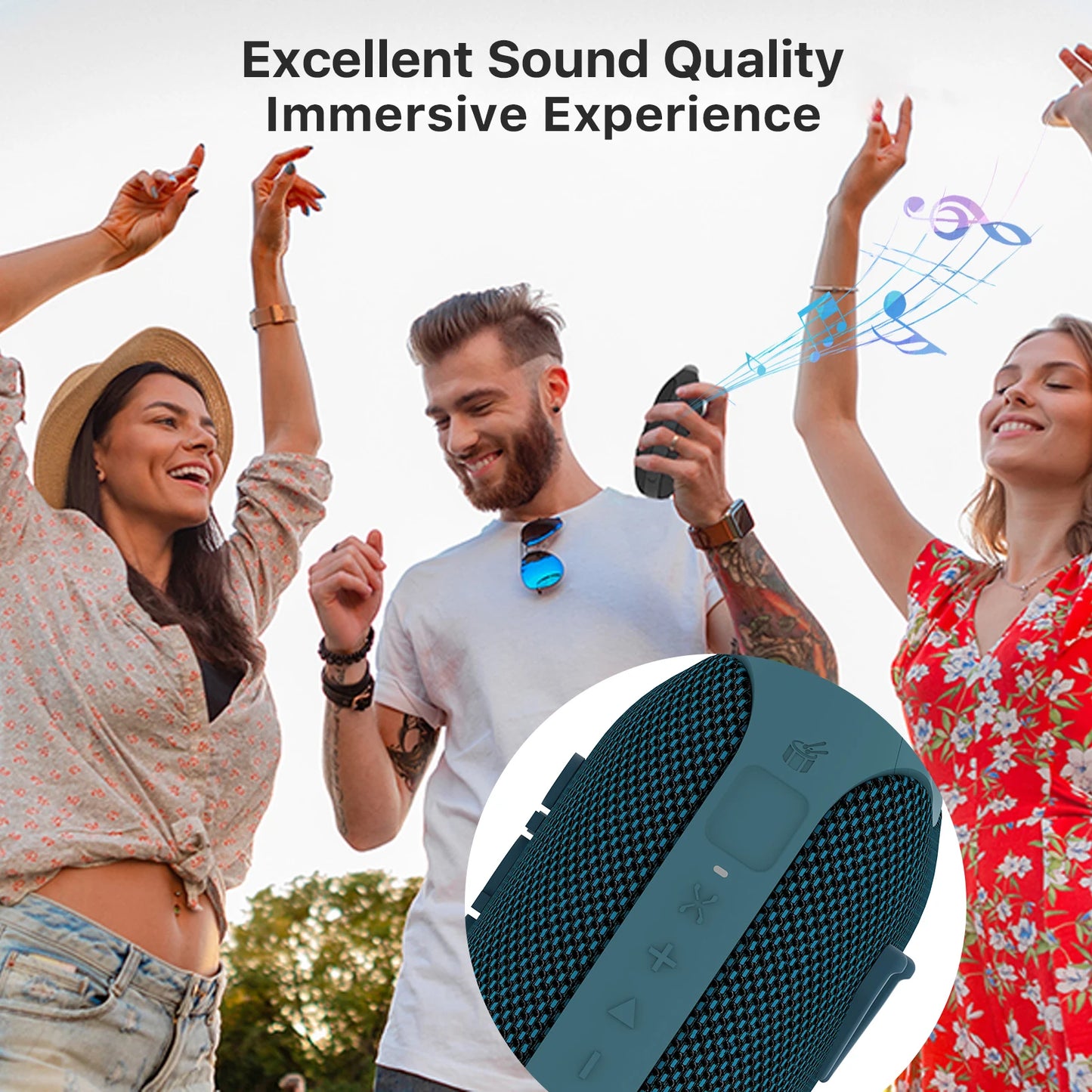 Bluetooth Speaker -Portable 5W Minifor Bluetooth Speaker HD Sound with 10H Playtime IPX5 Waterproof for Home/Travel/Outdoor UseFCC Approved Speaker