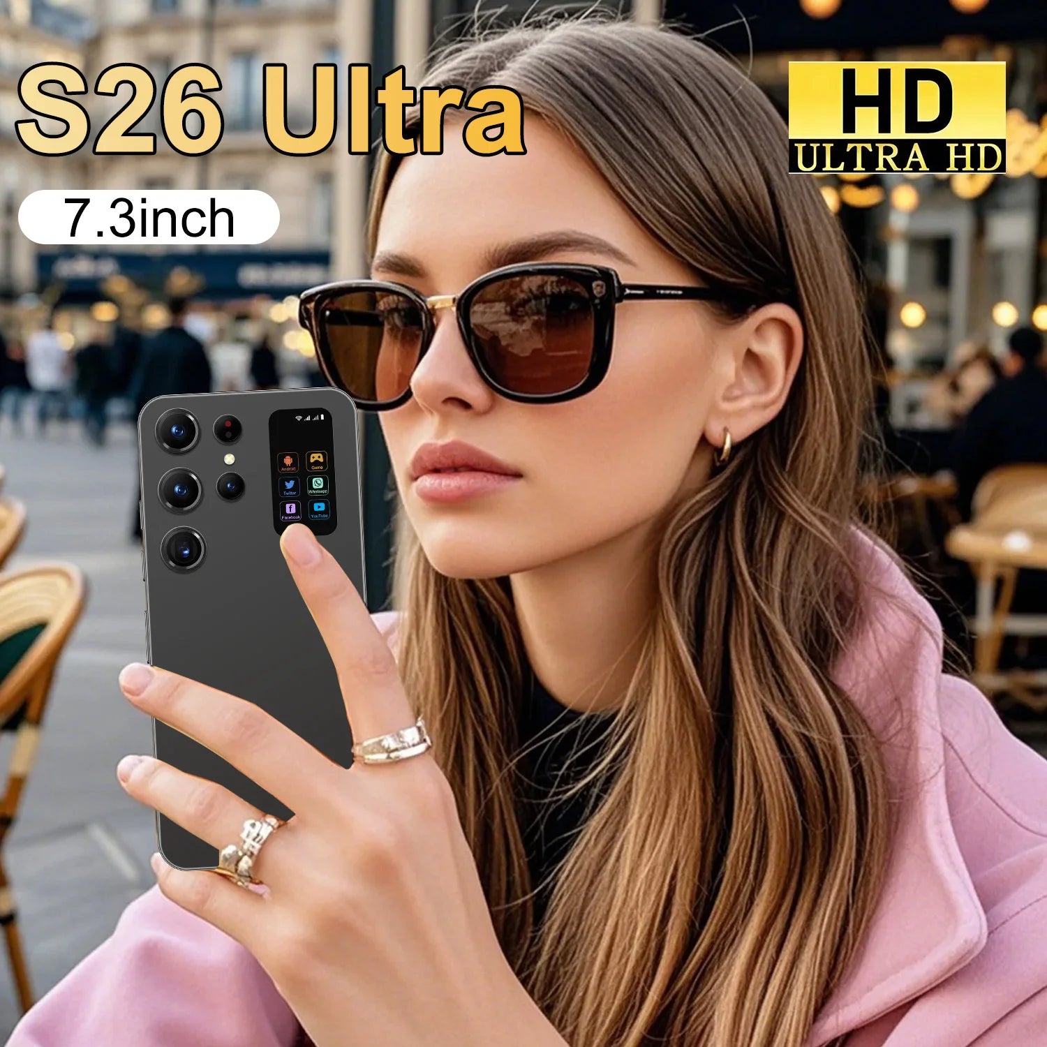 Tidesmit 5G Smartphone, 7.3" AMOLED, 16GB RAM, 1TB Storage, Unlocked Tidesmit