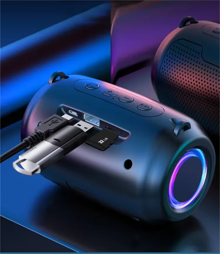 Bluetooth Speaker -Hot Sale Waterproof Outdoor Speaker RGB Lighting Effect Bluetooth Speakers for Party