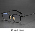 Luxury Pure Titanium Glasses Frames Minimalist Screwless Design Ultralight Eco-friendly Round Optical Eyewear with Case