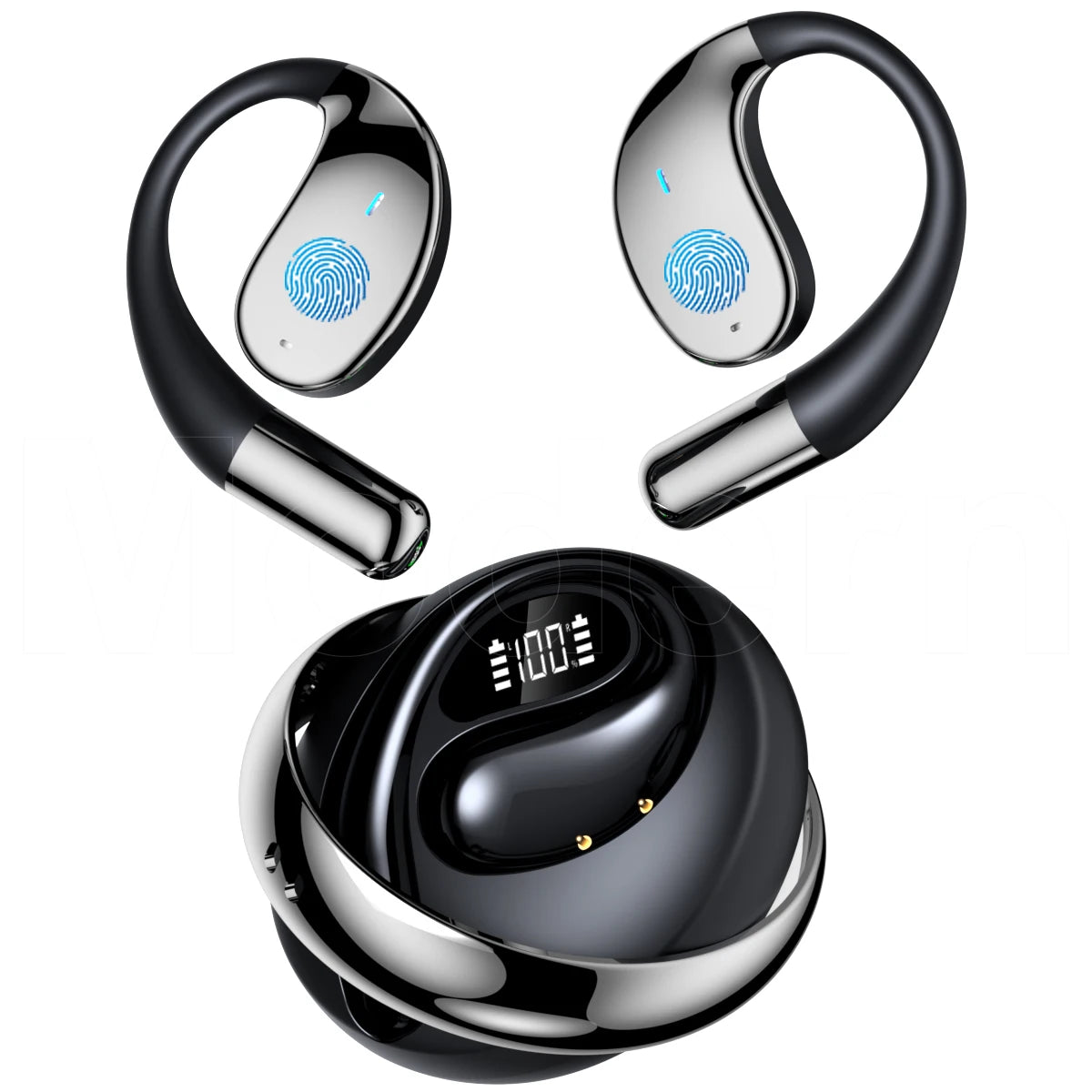 YYK-Q93 OWS Ear Hook Sports Earphones Fashion Accessories 360° Rotating Wireless Earbuds with Silicone Lanyard for Easy Carrying Tidesmit