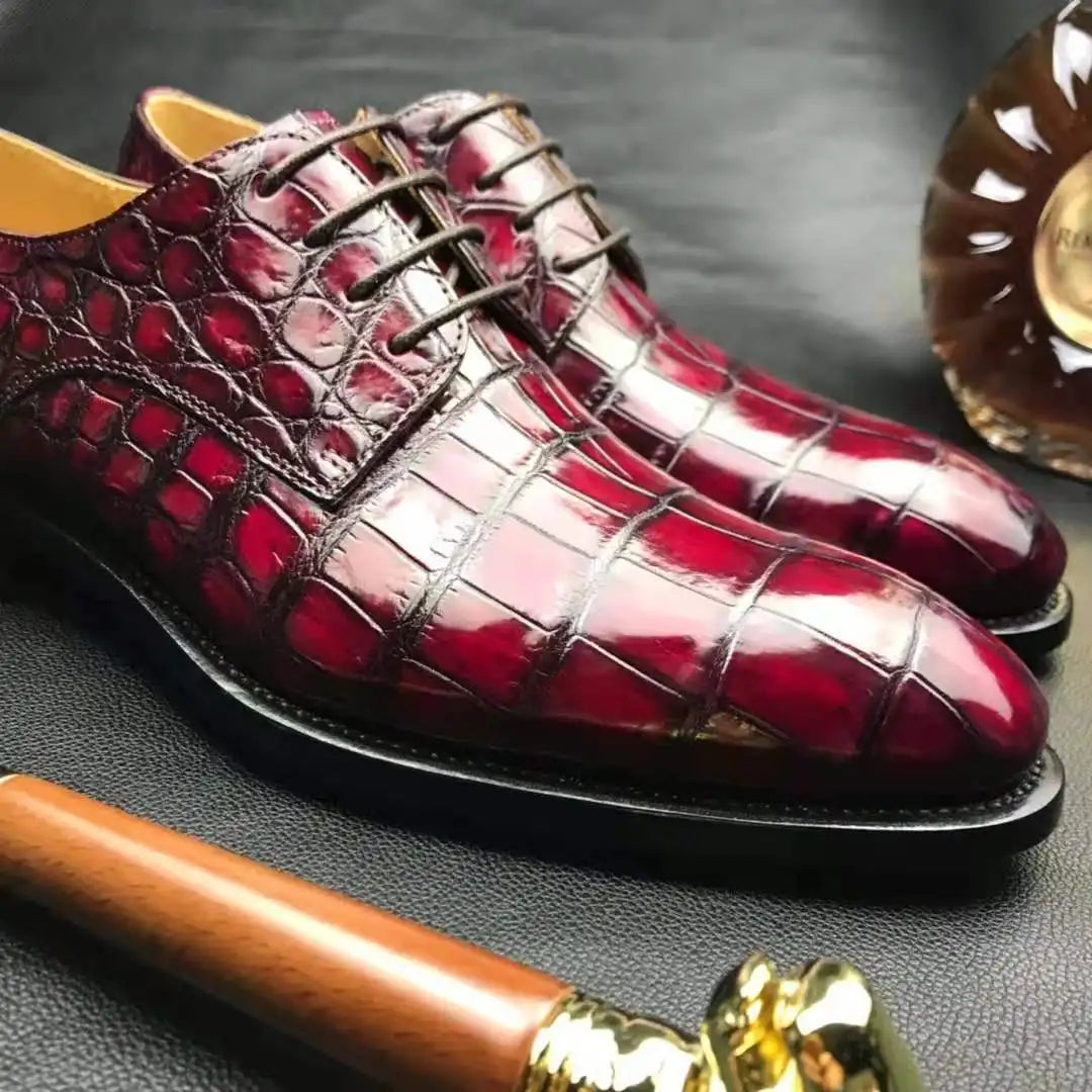 Genuine Crocodile Leather Dress Oxford Leather Shoes for Men Custom Handmade Luxury Leather Shoes Men Business Dress Shoes Men