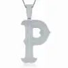 Factory Wholesale D Letter VVS Moissanite Pendant Necklace 925 Silver Platinum Plated Iced Out Custom Name Hip Hop Jewelry