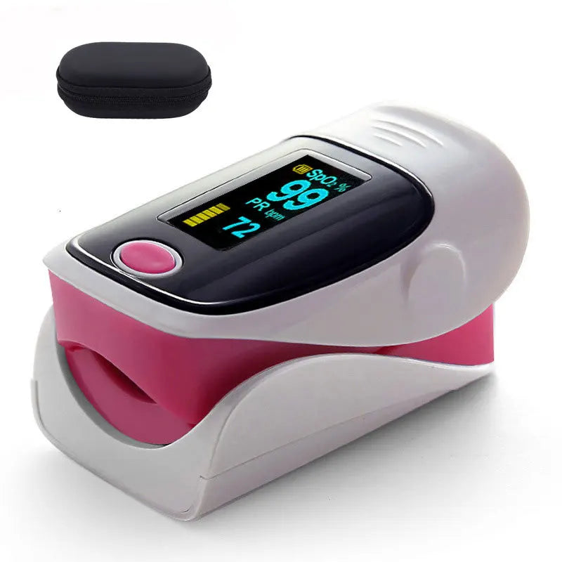 JYHealth Digital finger pulse oximeter OLED medical pulsioximetro SPO2 PR PI health alarm Fingertip oximetro de dedo with case