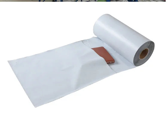 White pre-opened auto courier bag roll with flat open sheet