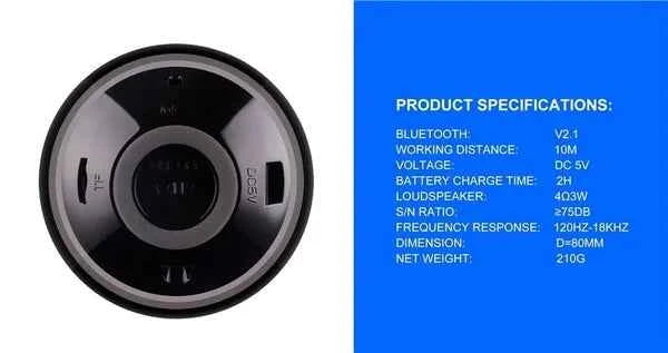 2024 Dropshipping Shopify Hot Factory Price Led A18 Ball LED Mini Bass Portable Wireless BT Speaker with FM Radio TF Mic USB My Store