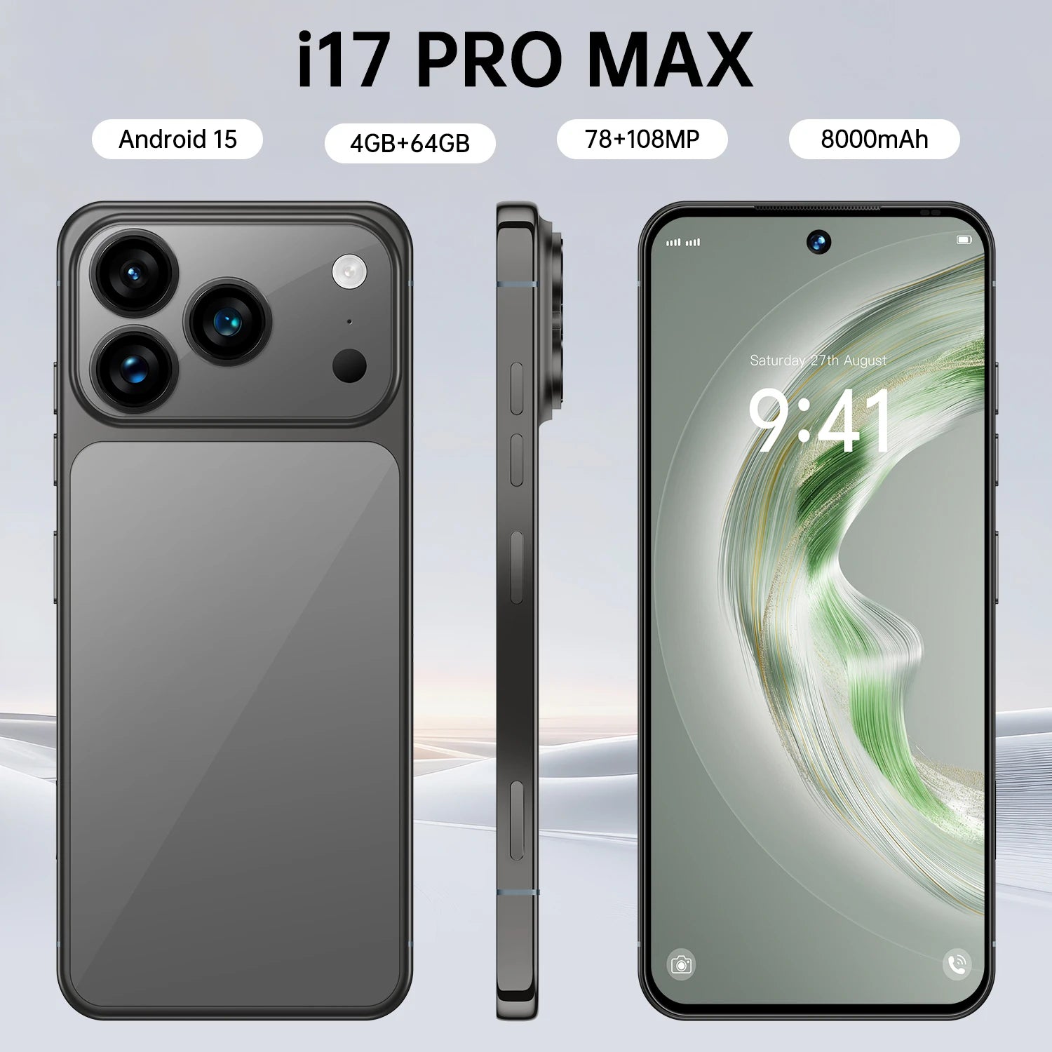 5G Smartphone 7.3 Inch AMOLED 16GB RAM 1TB Storage Unlocked Mobile Black 16g Tidesmit