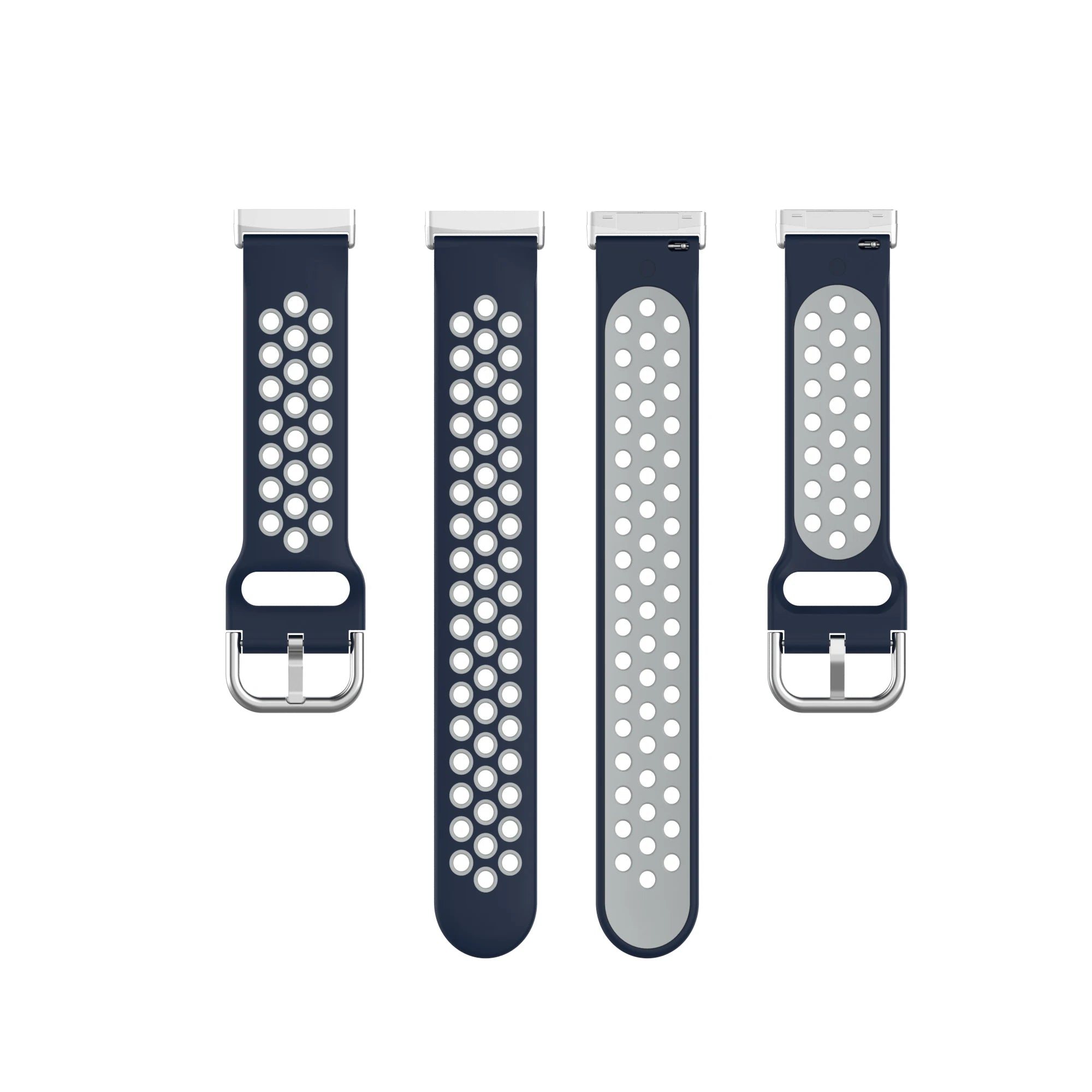 Colorful soft silicone sport wristband for Fitbit Versa 3 and Sense smartwatches in a comfortable durable design