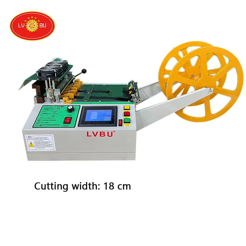 Computer Automatic Hot Knife and Cold Knife Webbing Velcro Label Cutting Machine
