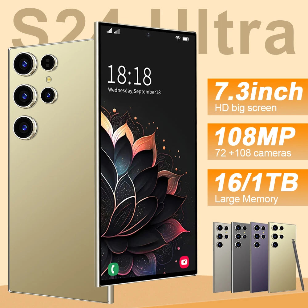 High Quality Original S24 Smartphone S24 Ultra Smart Phone Unlocked 4g 5g Cellphone 7.3inch - Tidesmit