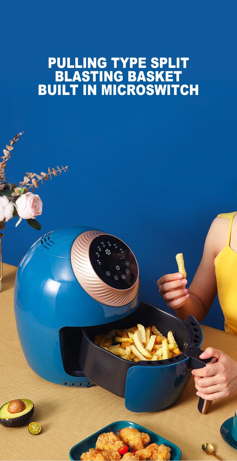 New Type Multi-Function 3.5L Air Fryer Household  Smoke-Free No-oil Electric Fryer Intelligent Set Timing Fryer