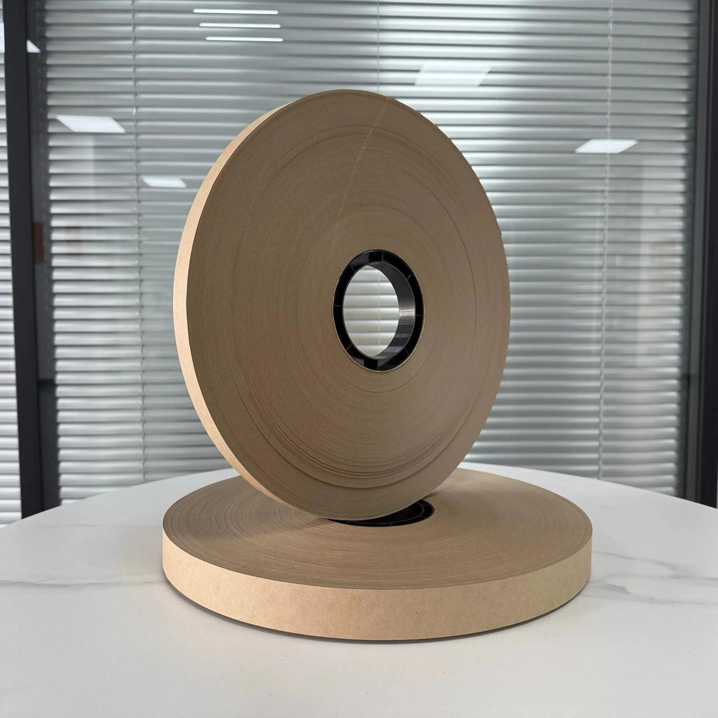 Chocolate kraft sealing tape roll on cardboard core