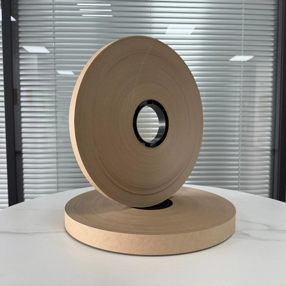 Chocolate kraft sealing tape roll on cardboard core