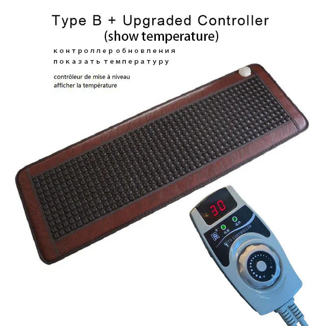 Heated Jade Massage Mattress for Deep Tissue Muscle Relief Massage Cushion B upgrated Tidesmit