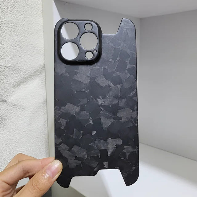 100% Real Carbon Fibre Irregular Shape Phone Cases for Iphone 15 Black Cool Special Iphone Phone Case Custom Tidesmit