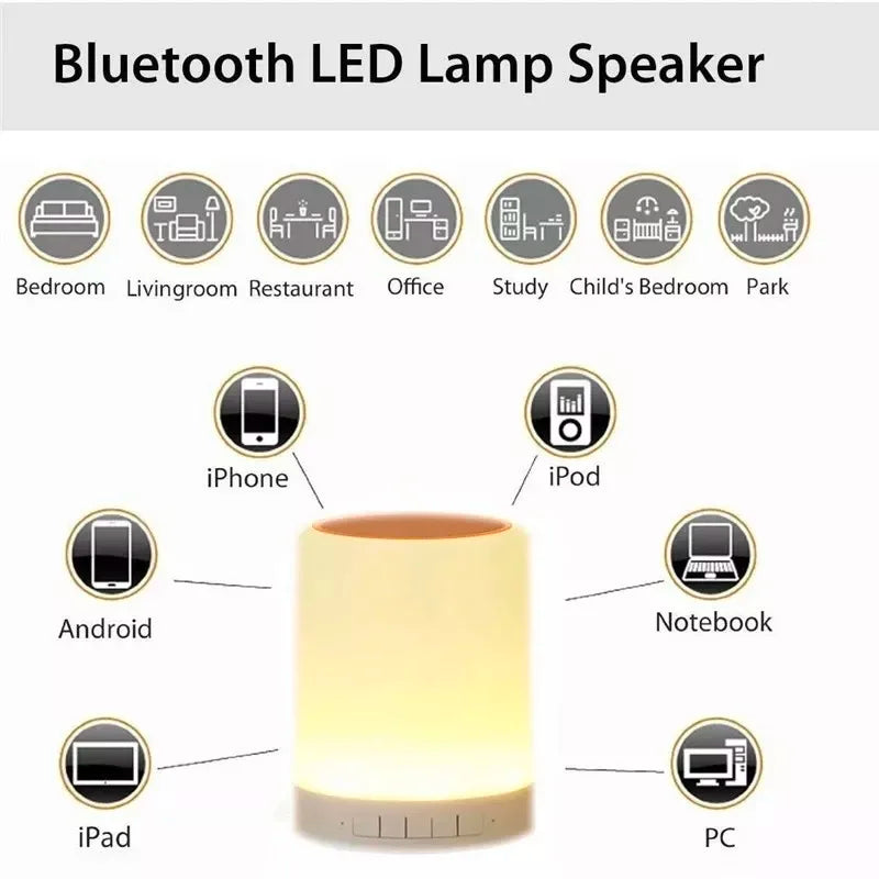 Bluetooth Speaker -AOOLIF Wholesale Price 600mah 3W Smart bluetooth Speaker with Clap on Lights Colorful Touch Lights